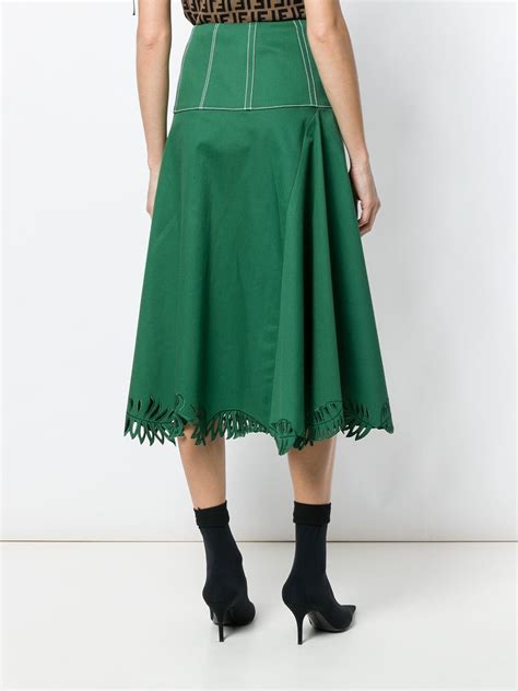 fendi flared midi skirt|fendi skirts for women.